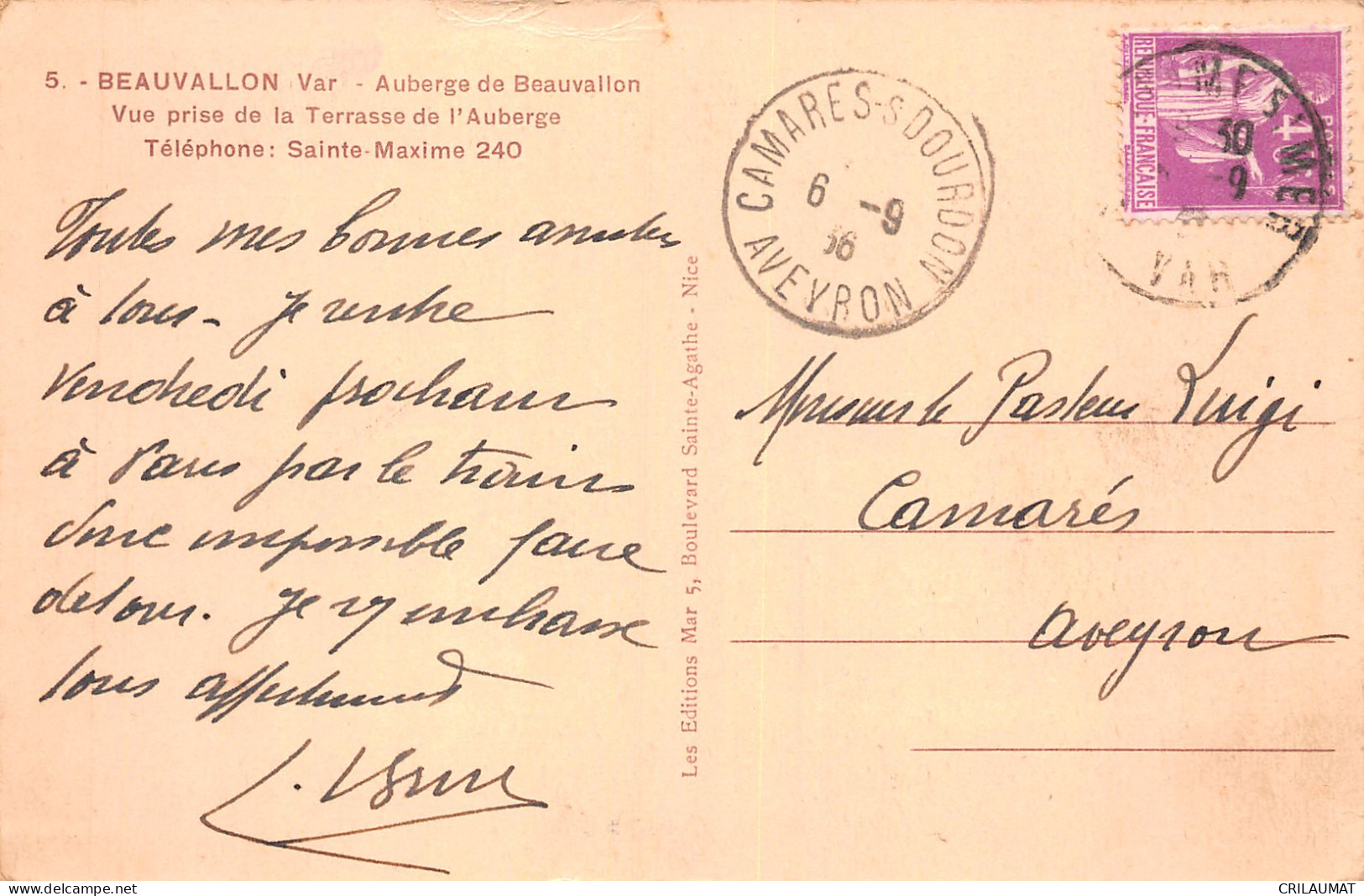 83-BEAUVALLON-N°5151-C/0169 - Other & Unclassified