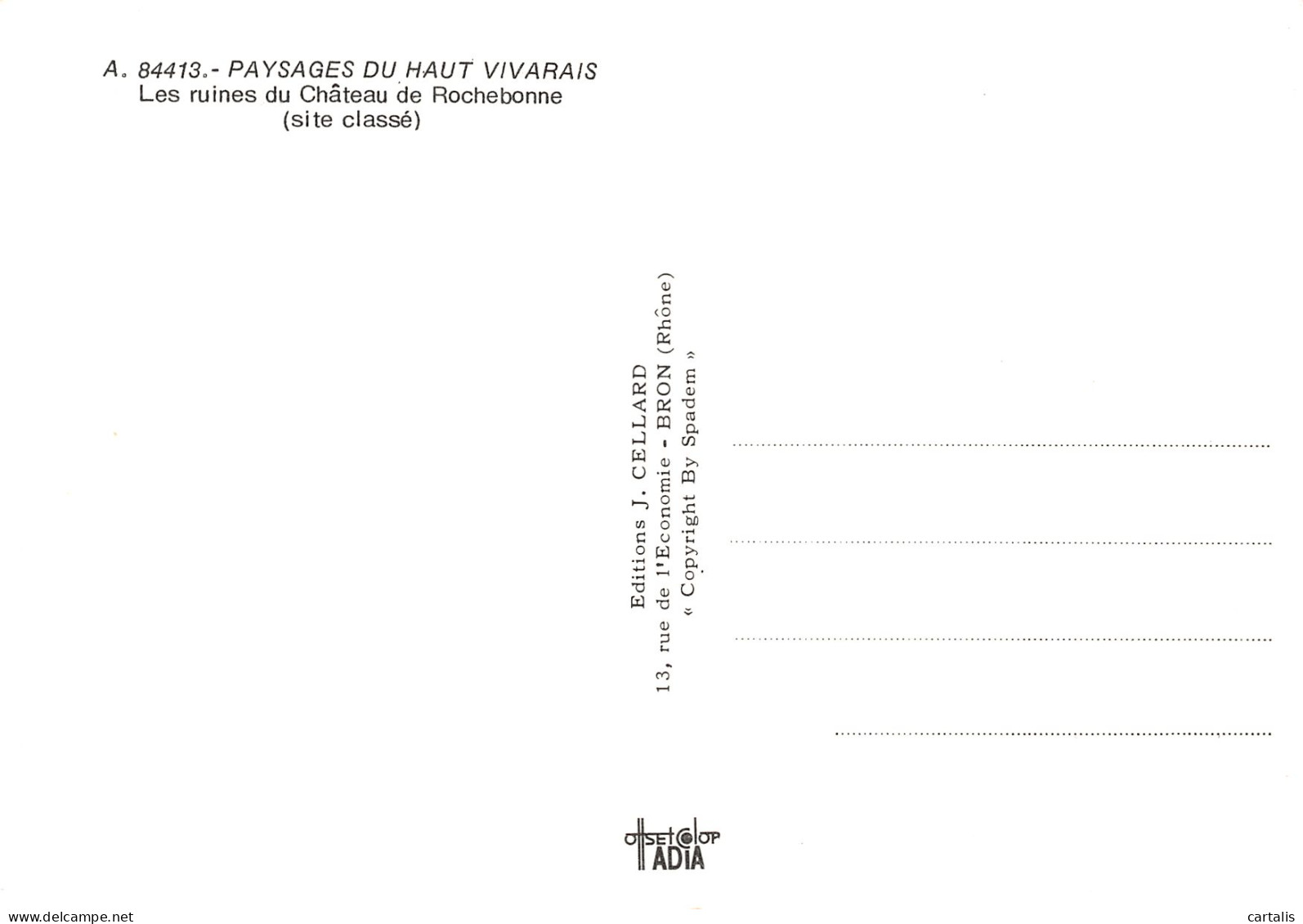 07-SAINT MARTIN DE VALAMAS LE CHATEAU DE ROCHEBONNE-N°4208-A/0005 - Other & Unclassified