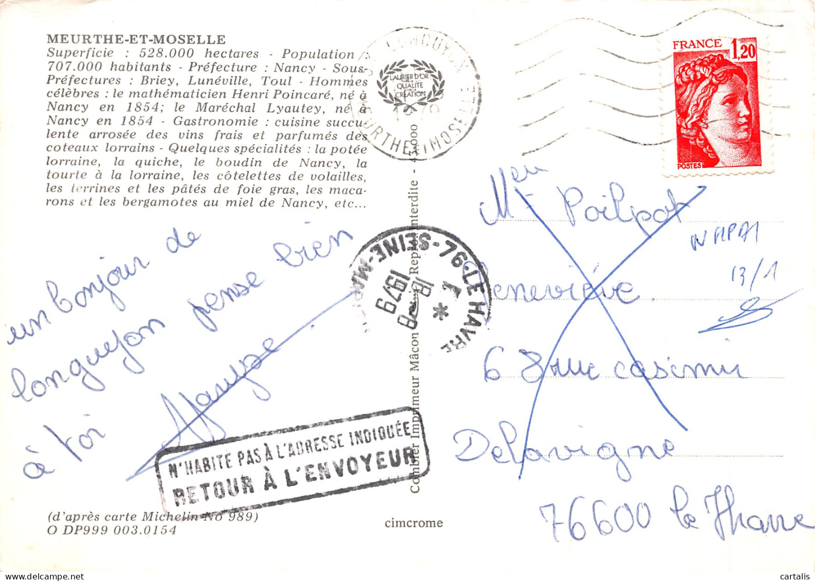 54-MEURTHE ET MOSELLE-N°4209-C/0243 - Other & Unclassified