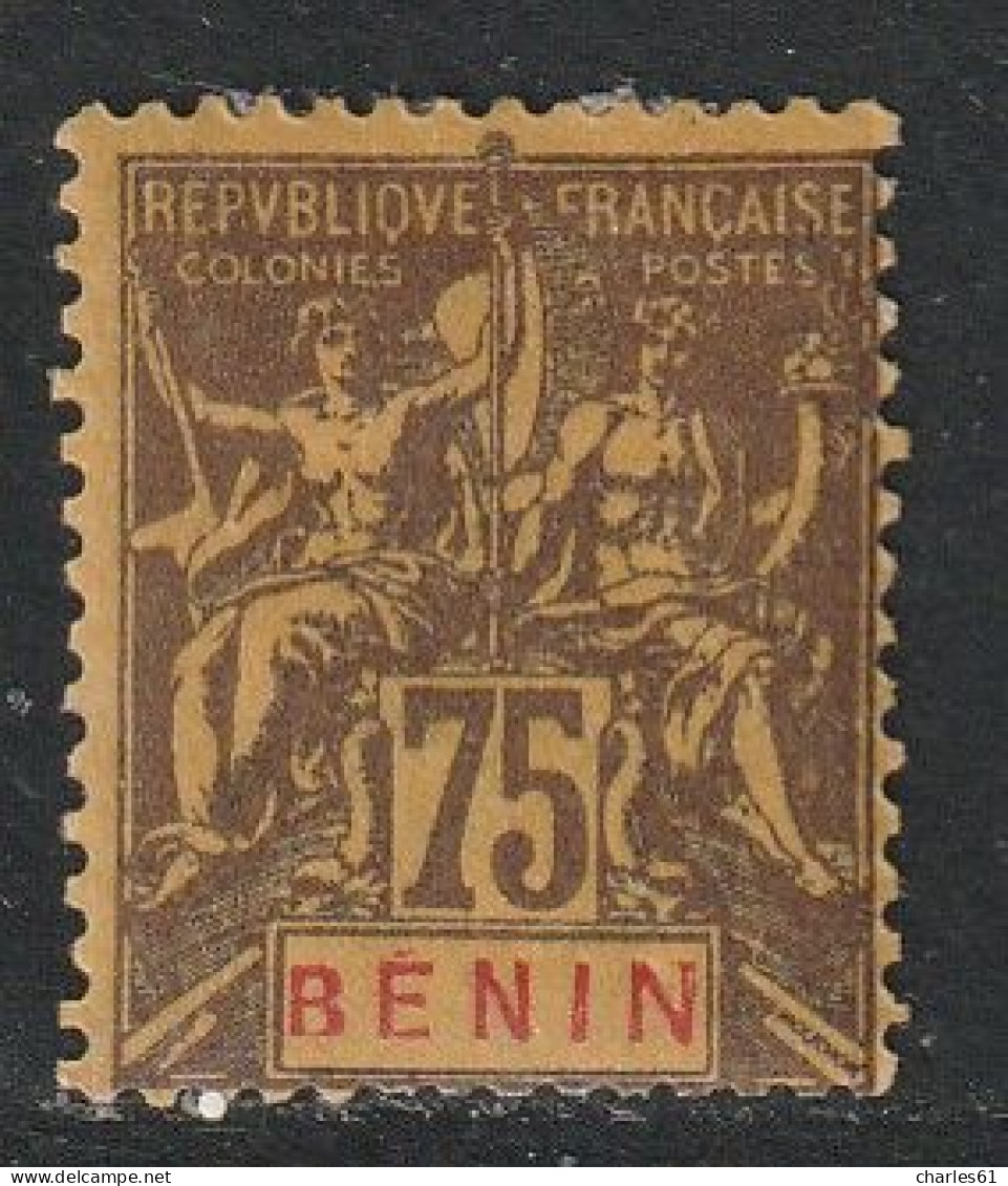 BENIN - N°44 * (1894) 75c Violet Sur Jaune - Unused Stamps