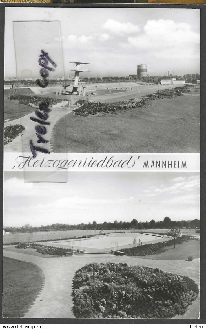 Allemagne, Mannheim, Herzogenriedbad, 1958, Gelaufen, Circulée - Mannheim