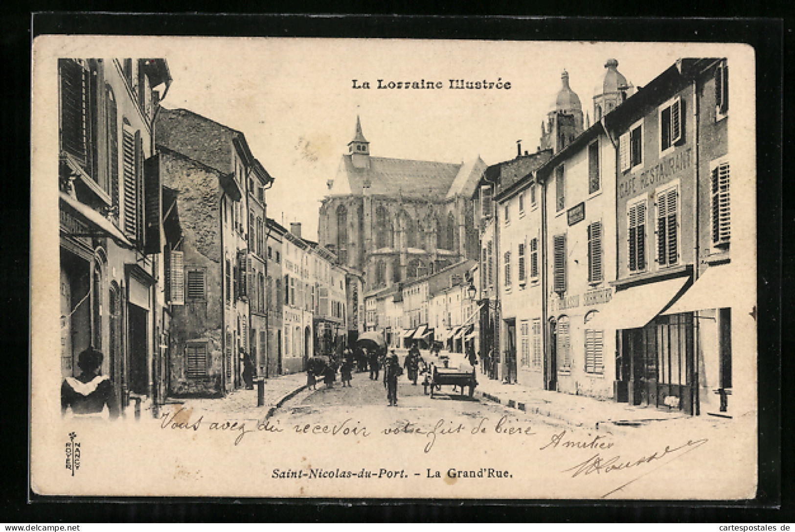 CPA Saint-Nicolas-du-Port, La Grand`Rue, Vue De La Rue  - Saint Nicolas De Port