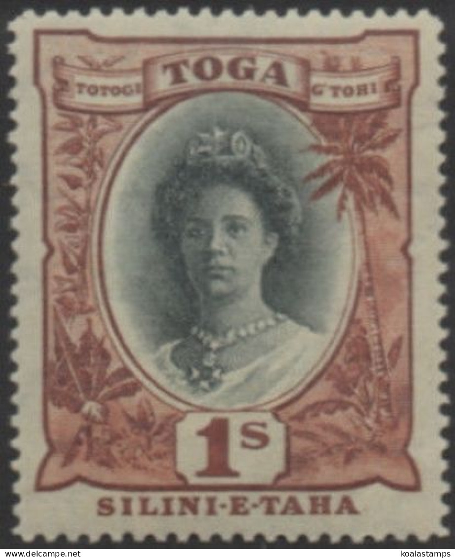 Tonga 1922 SG63 1/- Queen Salote MH - Tonga (1970-...)