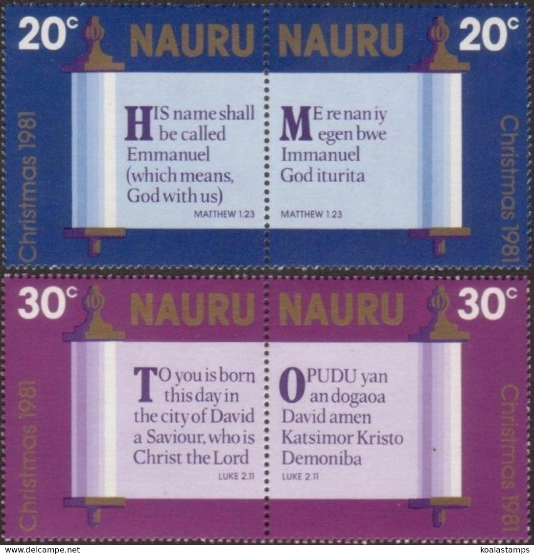 Nauru 1981 SG248-251 Christmas Bible Verses Set MNH - Nauru