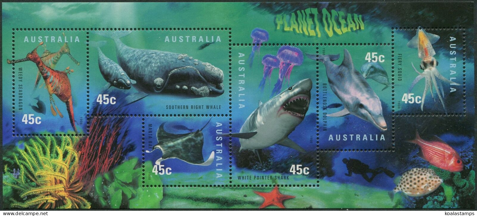 Australia 1998 SG1828 Planet Ocean MS MNH - Sonstige & Ohne Zuordnung