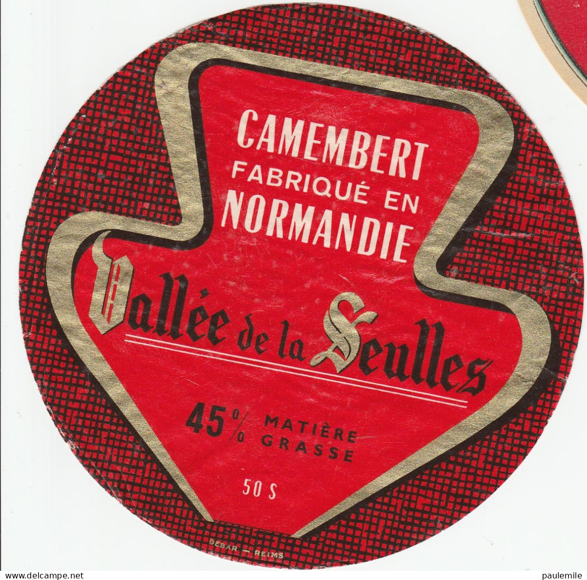 1 ETIQUETTE  CAMEMBERT DECOLLEE  VALLEE DE LA SEULLES 50 S - Kaas