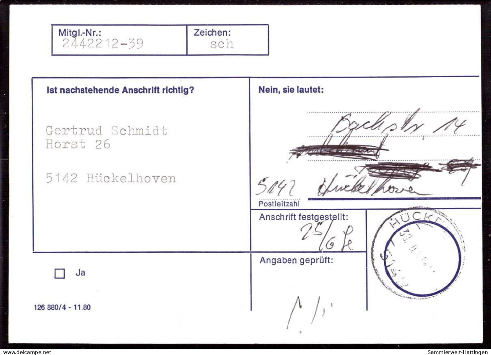 604265 | Seltene Anschriftenprüfung Der Hamburg - Mannheimer Versicherung, Evangelischer Kirchentag  | Aachen (W - 5100) - Briefe U. Dokumente