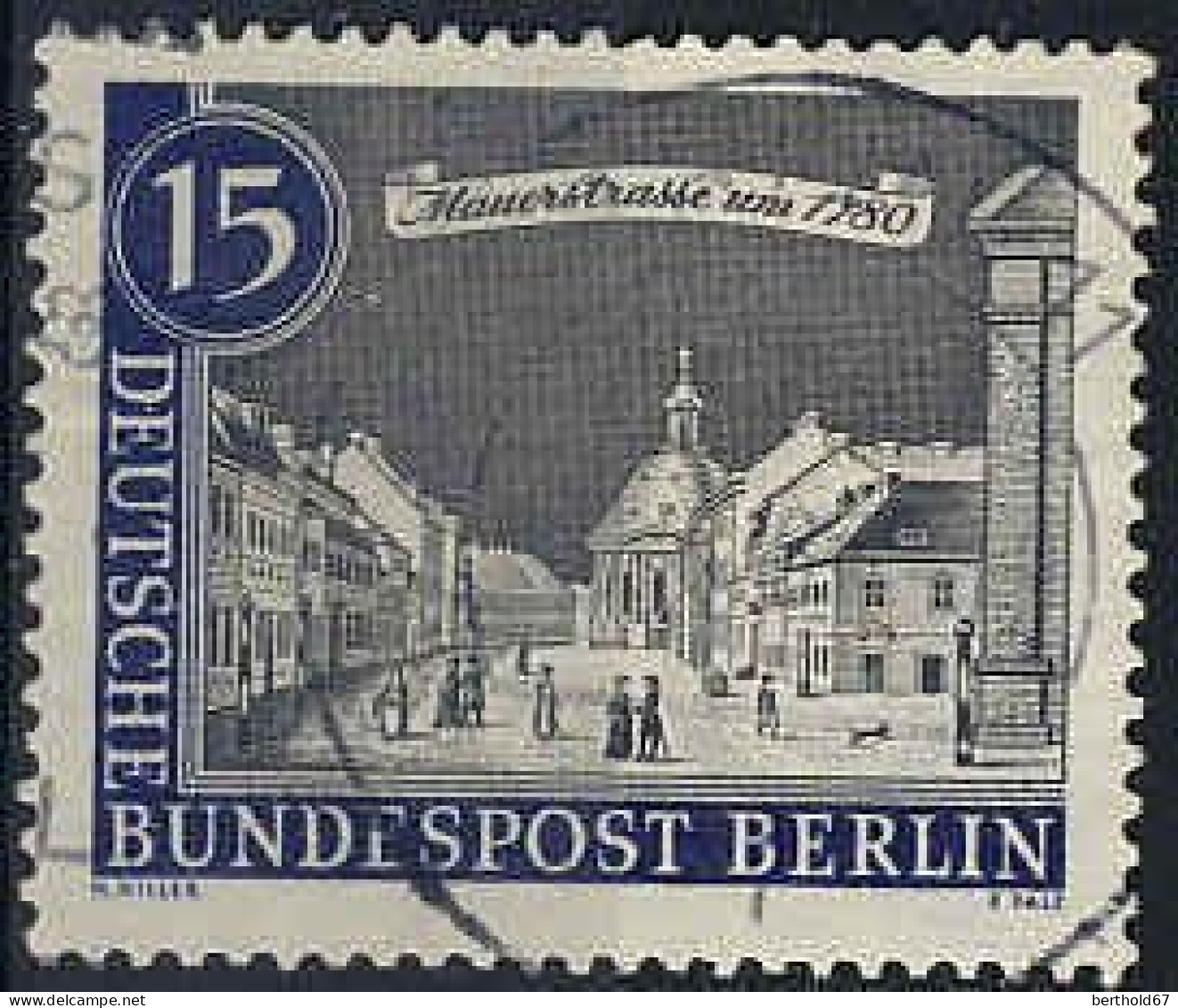 Berlin Poste Obl Yv:198 Mi:220 Mauerstrasse Um 1780 (beau Cachet Rond) - Oblitérés