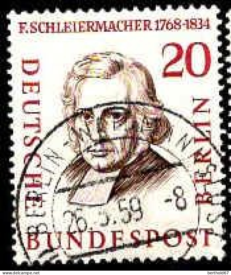 Berlin Poste Obl Yv:148 Mi:167 Friedrich Schleiermacher Théologien (TB Cachet à Date) 26-3-59 - Gebraucht