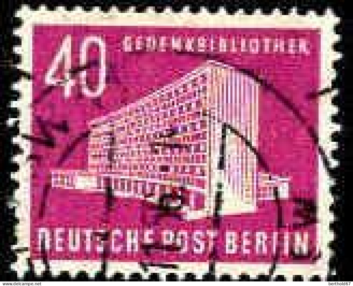 Berlin Poste Obl Yv:101 Mi:122 Gedenkbibliothek (Beau Cachet Rond) - Used Stamps