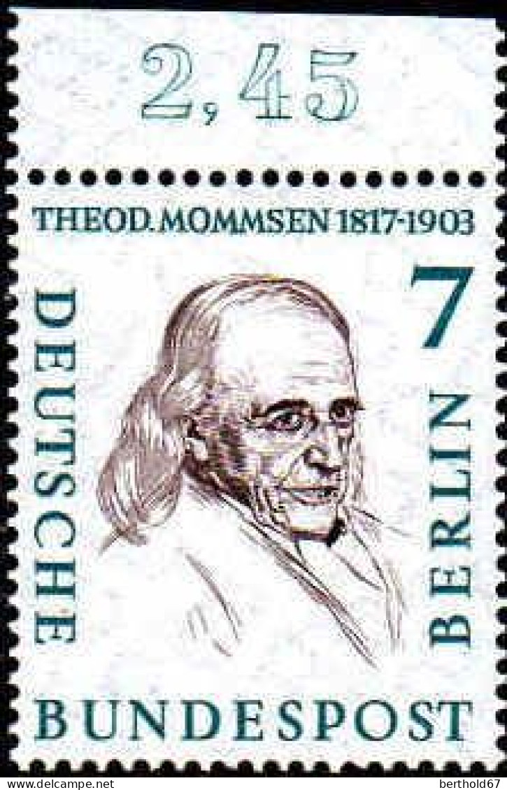 Berlin Poste N** Yv:144 Mi:163 Theodor Mommsen Historien Bord De Feuille - Unused Stamps