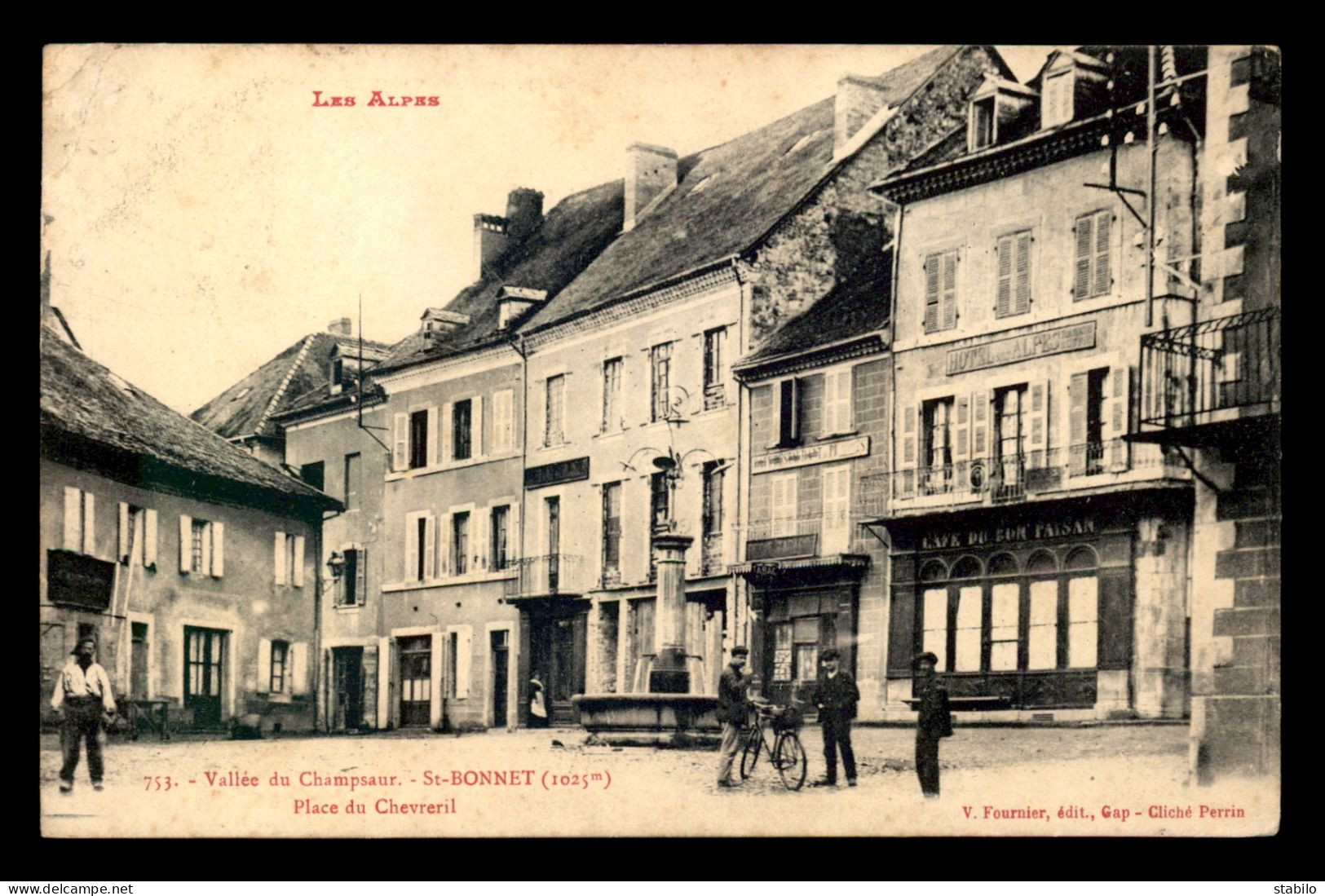 05 - SAINT-BONNET - PLACE DU CHEVRERIL - CAFE DU BON PAYSAN - Sonstige & Ohne Zuordnung