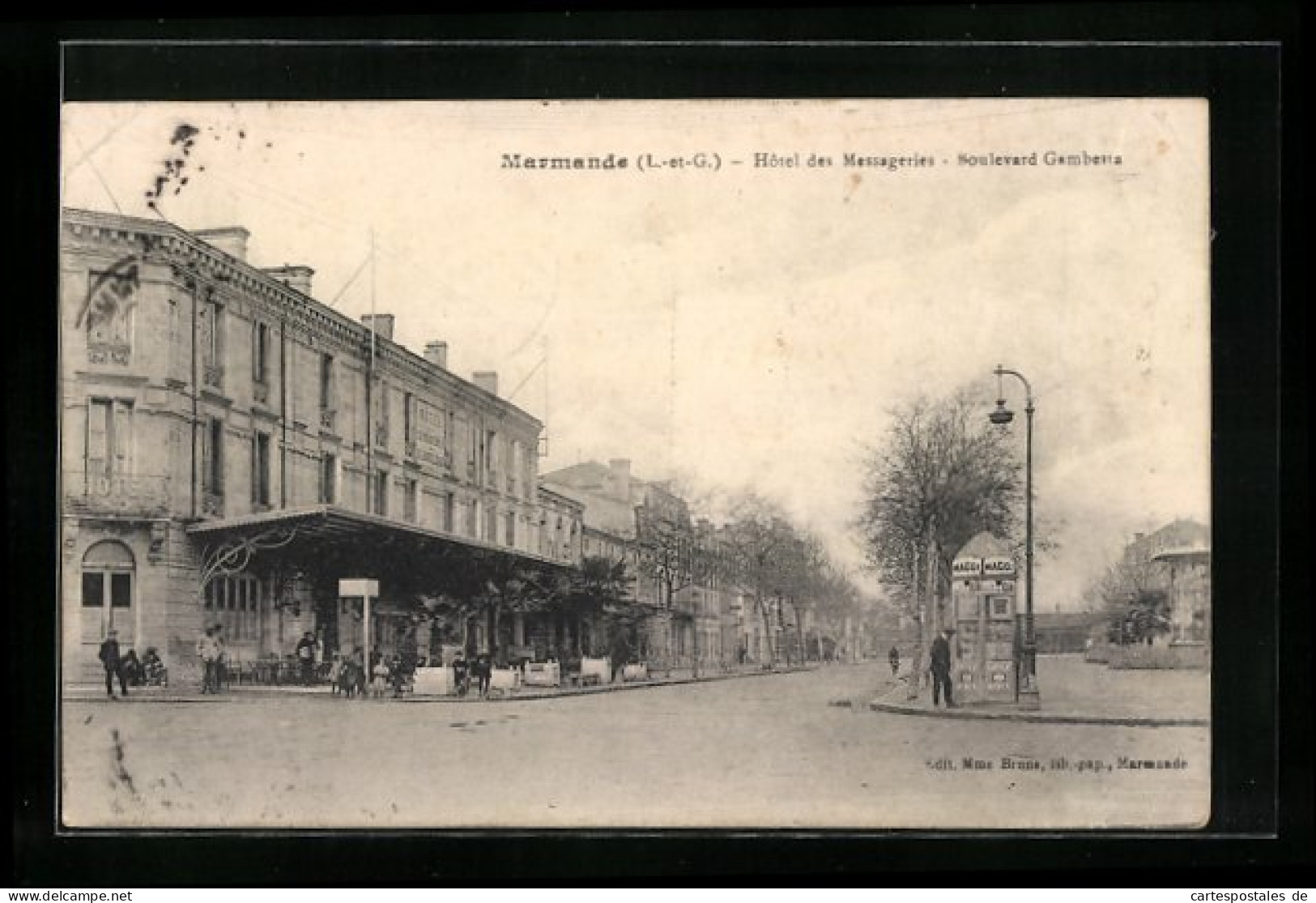 CPA Marmande, Hôtel Des Messageries, Boulevard Gambetta  - Marmande