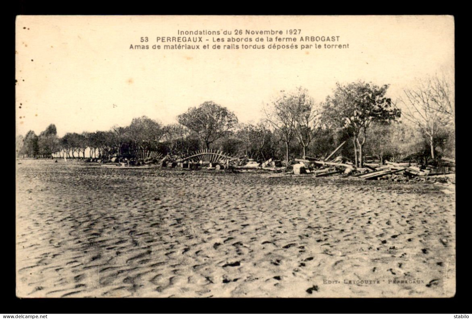 ALGERIE - PERREGAUX - APRES LES INONDATIONS DE 1927 - ABORDS DE LA FERME ARBOGAST - Altri & Non Classificati