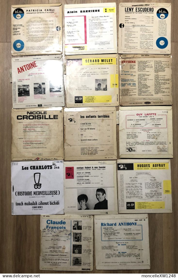 Lot De 14 X 45 T EP Années 60 Yé-yés - 45 Rpm - Maxi-Singles