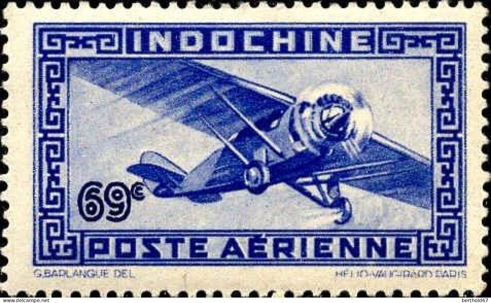 Indochine Avion N** Yv:34 Mi:277 Monoteur - Airmail