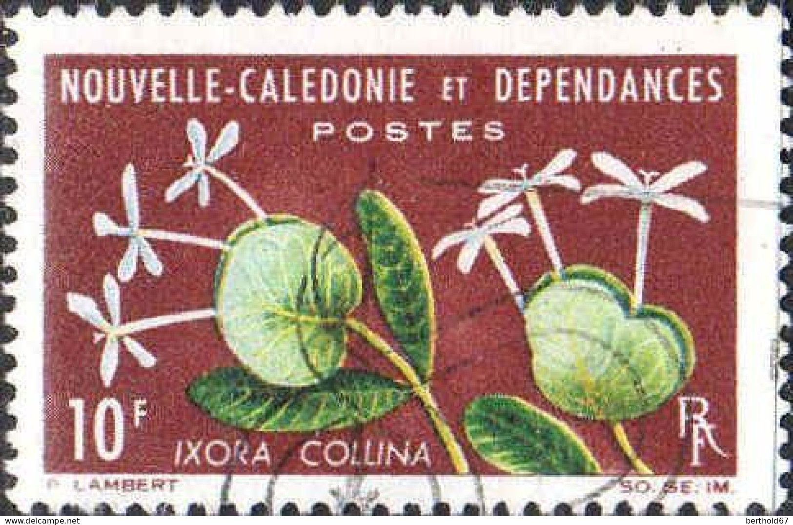 Nle-Calédonie Poste Obl Yv: 320 Mi:400 Ixora Collina (Belle Obl.mécanique) - Used Stamps