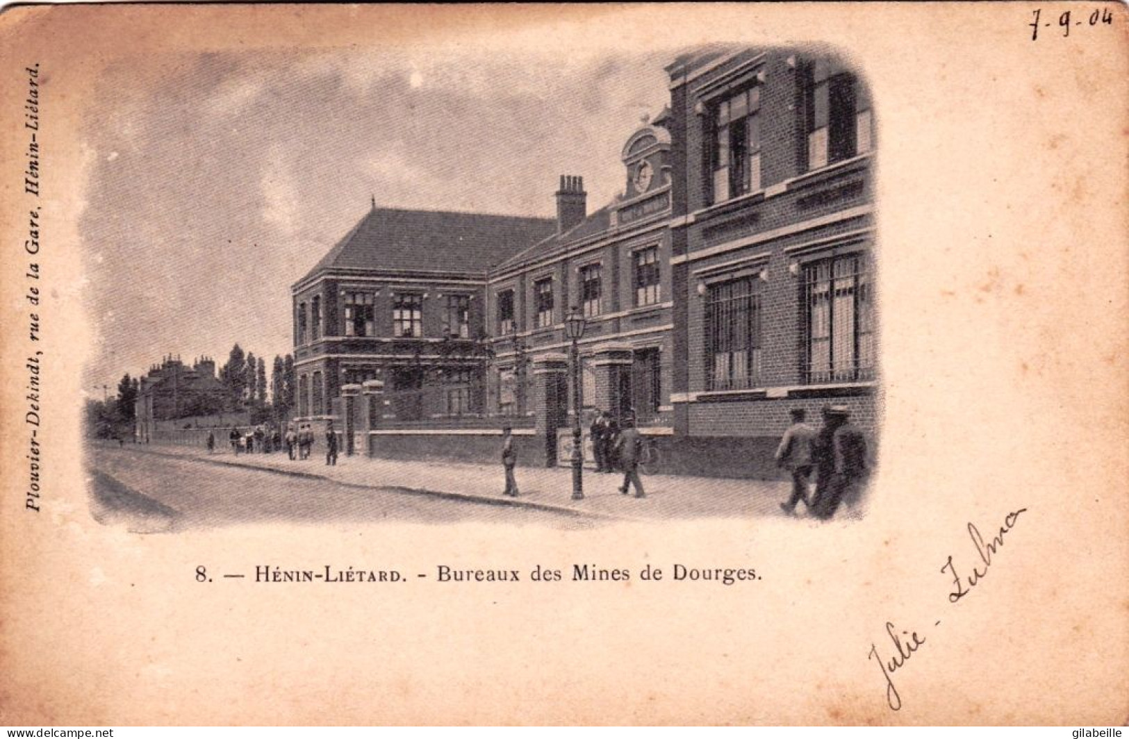 62 - Pas De Calais - HENIN LIETARD - Bureaux Des Mines De Dourges - Carte Precurseur - Other & Unclassified