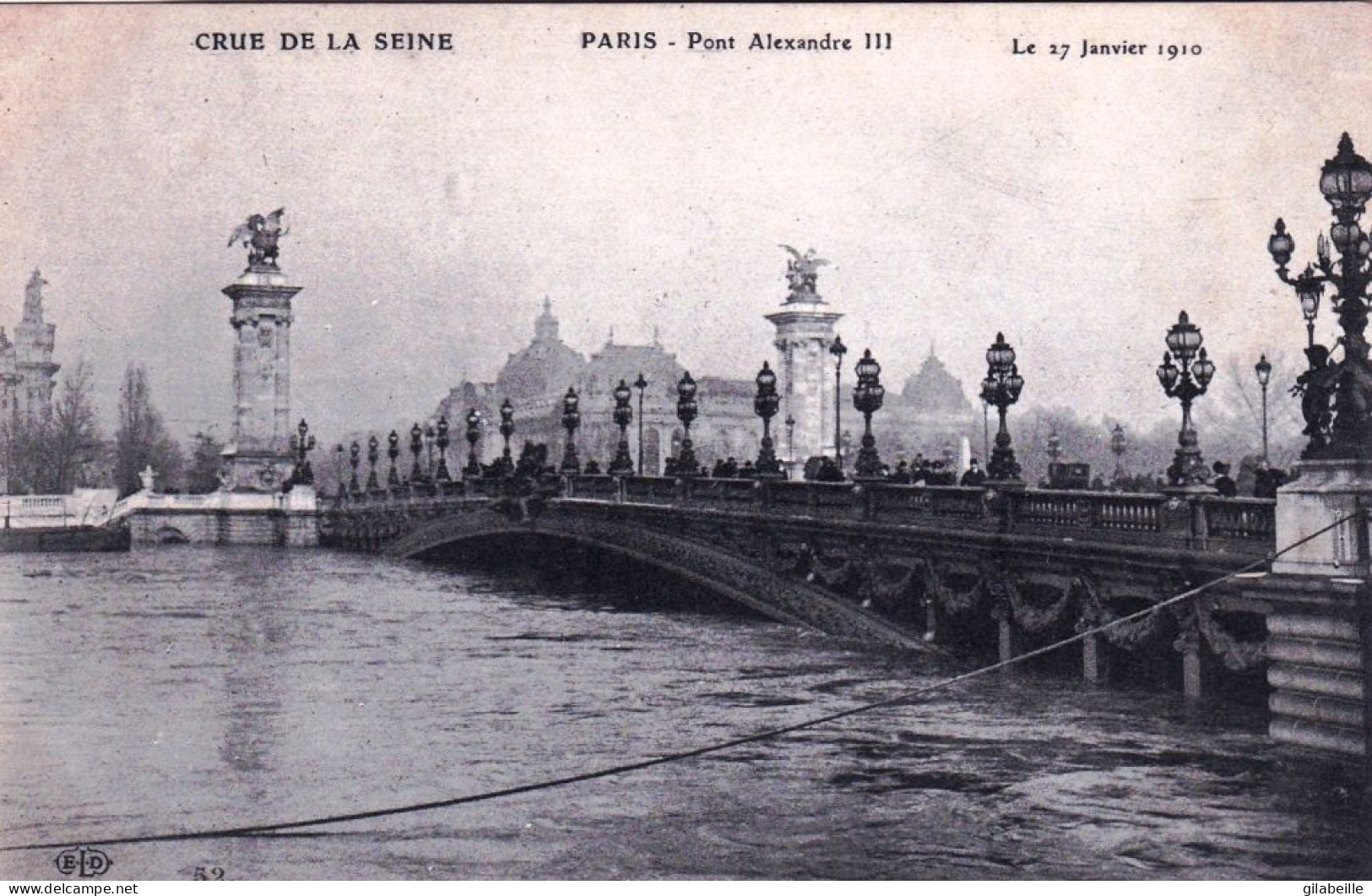 75 - PARIS - Crue De La Seine 1910 - Pont Alexandre III - Inondations De 1910