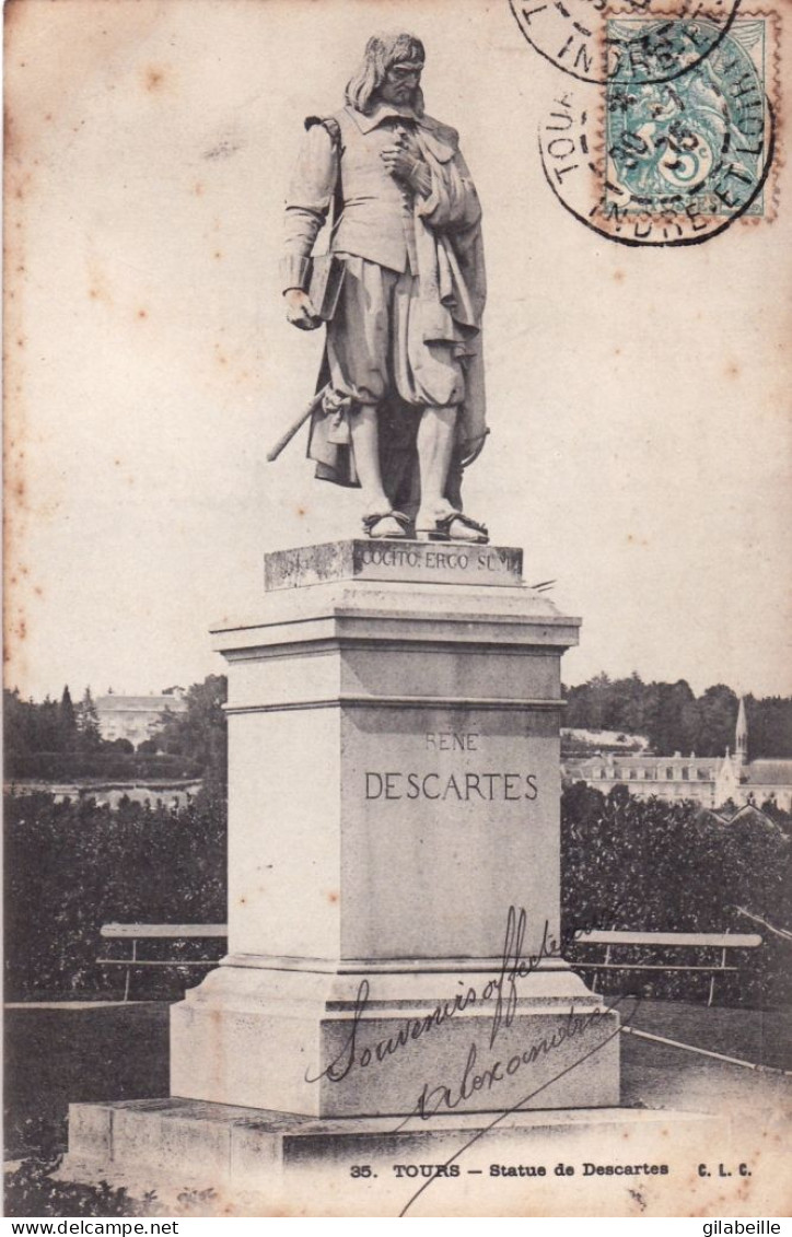 37 - Indre Et Loire -  TOURS -  Statue De Descartes - Tours
