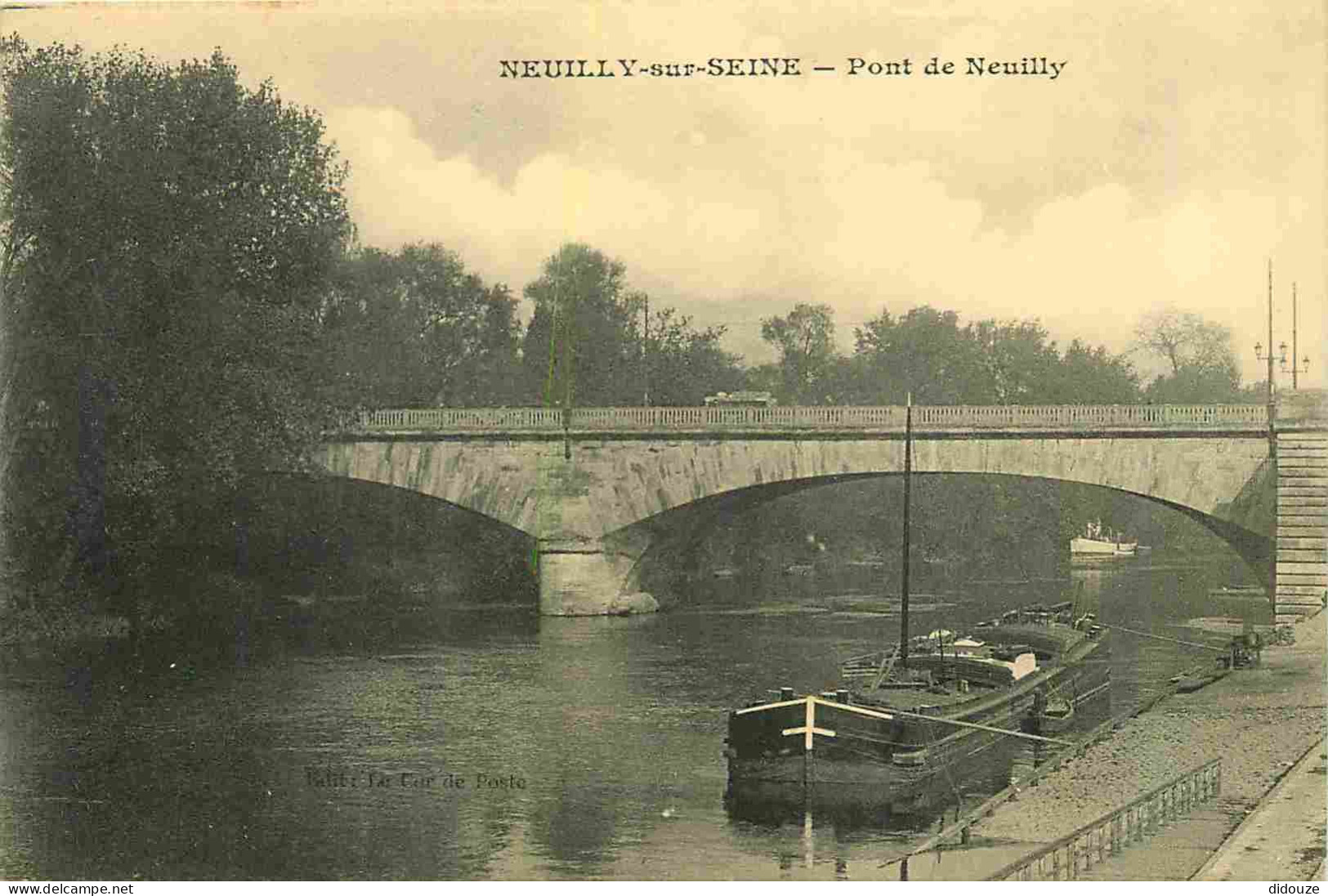 92 - Neuilly Sur Seine - Pont De Neuilly - Péniche - CPA - Voir Scans Recto-Verso - Neuilly Sur Seine