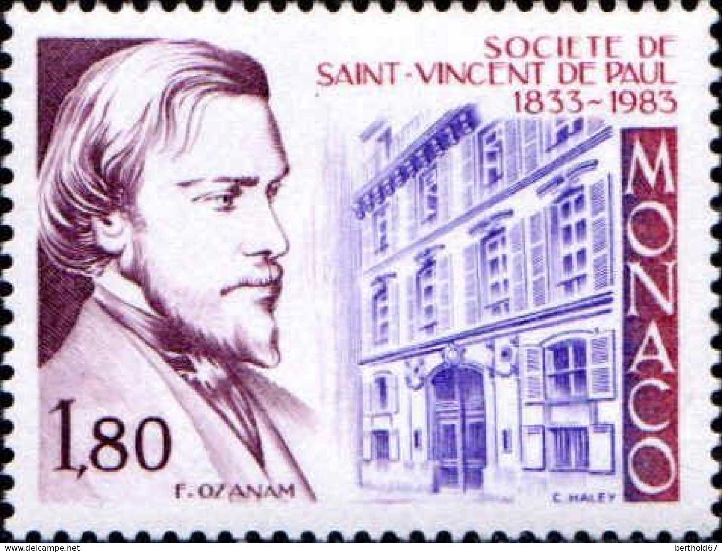 Monaco Poste N** Yv:1402 Mi:1606 Fondation St-Vincent-de-Paul Frédéric Ozanam - Unused Stamps