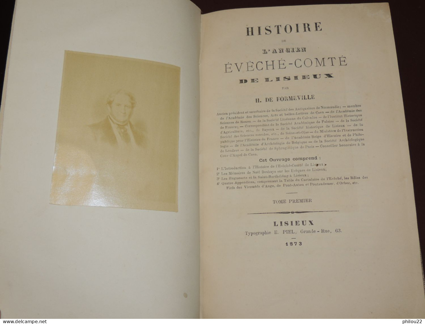 FORMEVILLE - Histoire De L'ancien évêché-comté De Lisieux  E.O. 1874  2/2 Vol. - 1801-1900