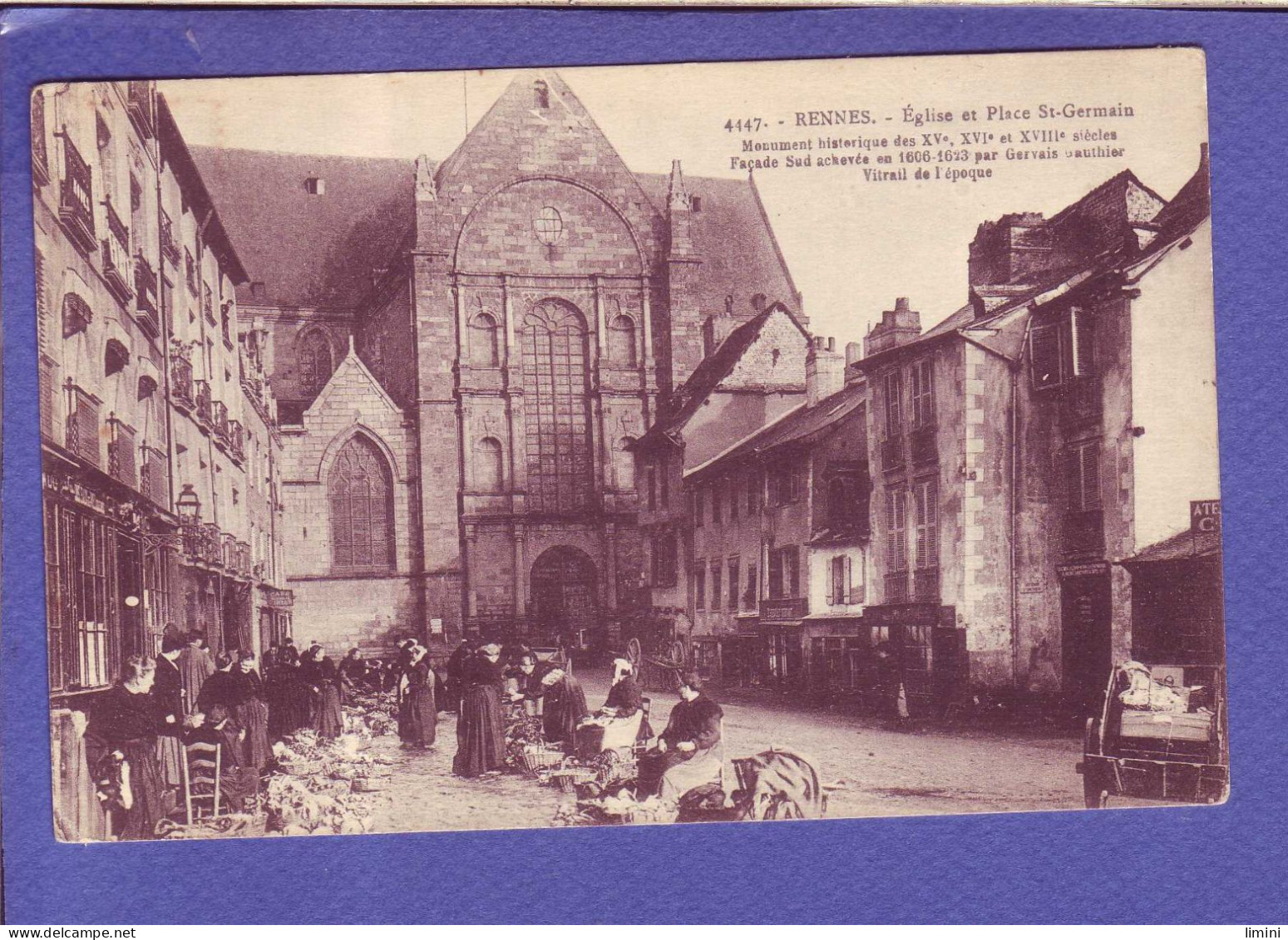 35 - RENNES - EGLISE Et PLACE SAINT GERVAIS - JOUR De MARCHÉ - ANIMÉE - - Rennes