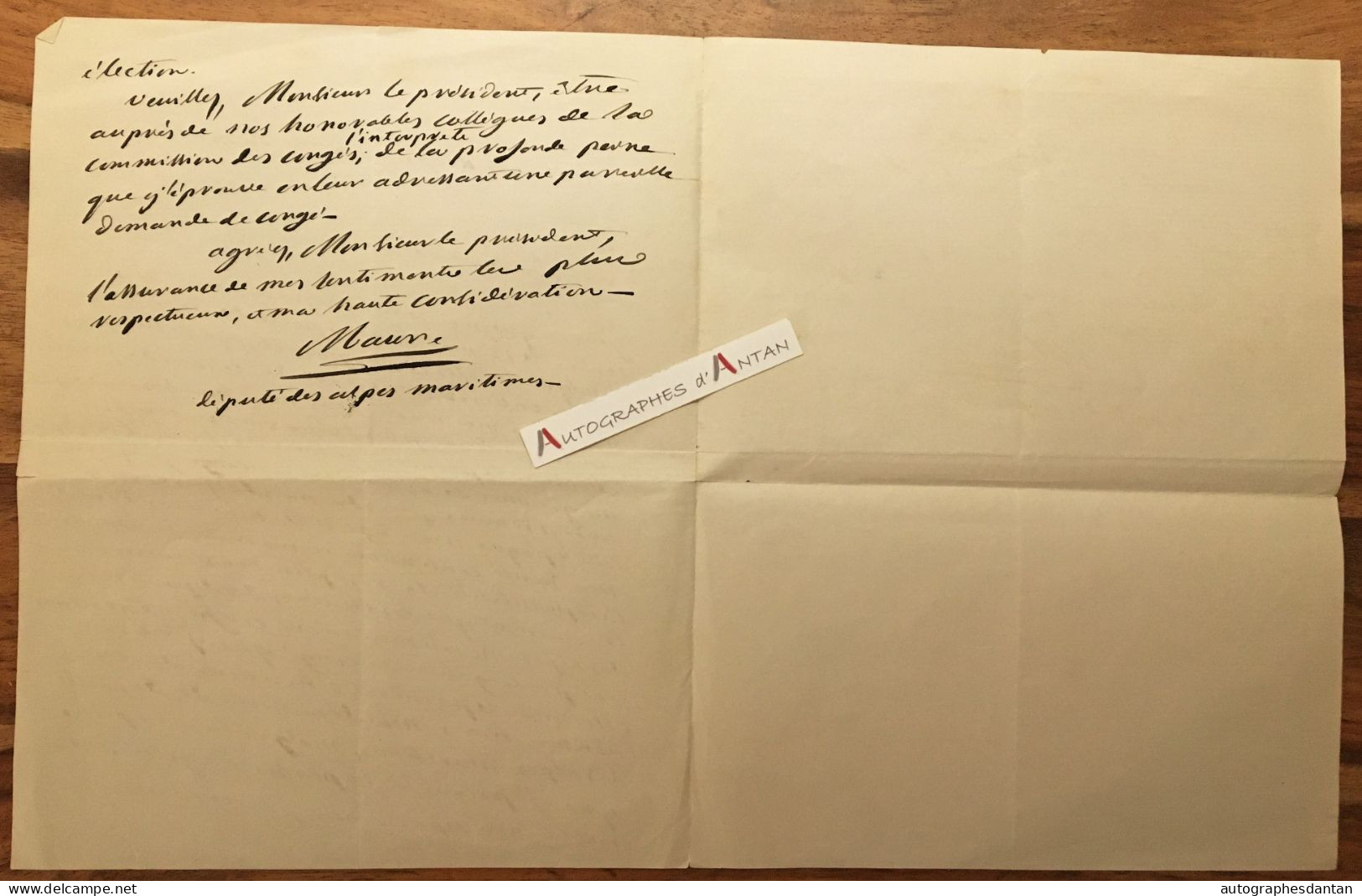 ● L.A.S 1894 Antoine MAURE - Grasse - Député Des Alpes Maritimes - Charles Dupuy Président Assemblée Lettre Autographe - Politicians  & Military