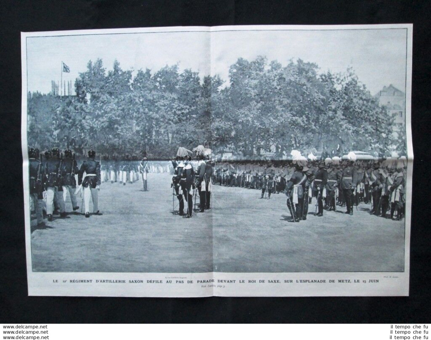 Federico Augusto III Di Sassonia+Cacciatori Alpini Mt. Margerias Stampa Del 1905 - Sonstige & Ohne Zuordnung