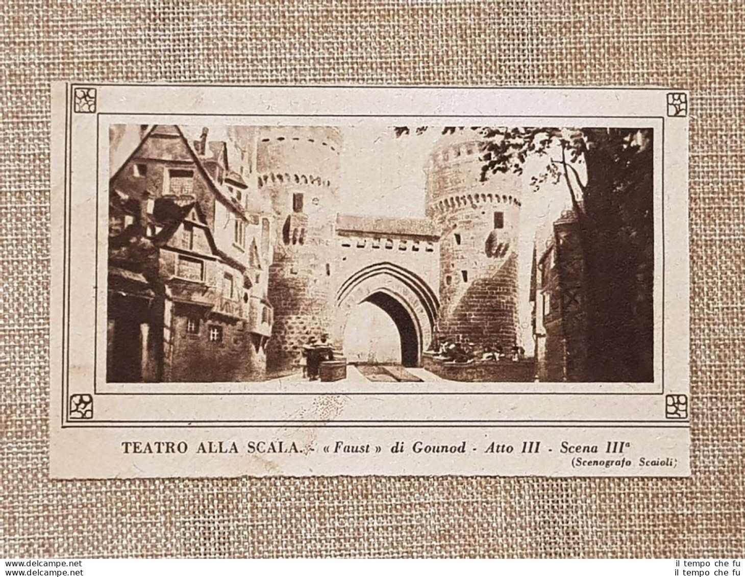 Milano Nel 1925 Teatro Alla Scala Il Faust Di Gounod Atto III Scena III - Autres & Non Classés