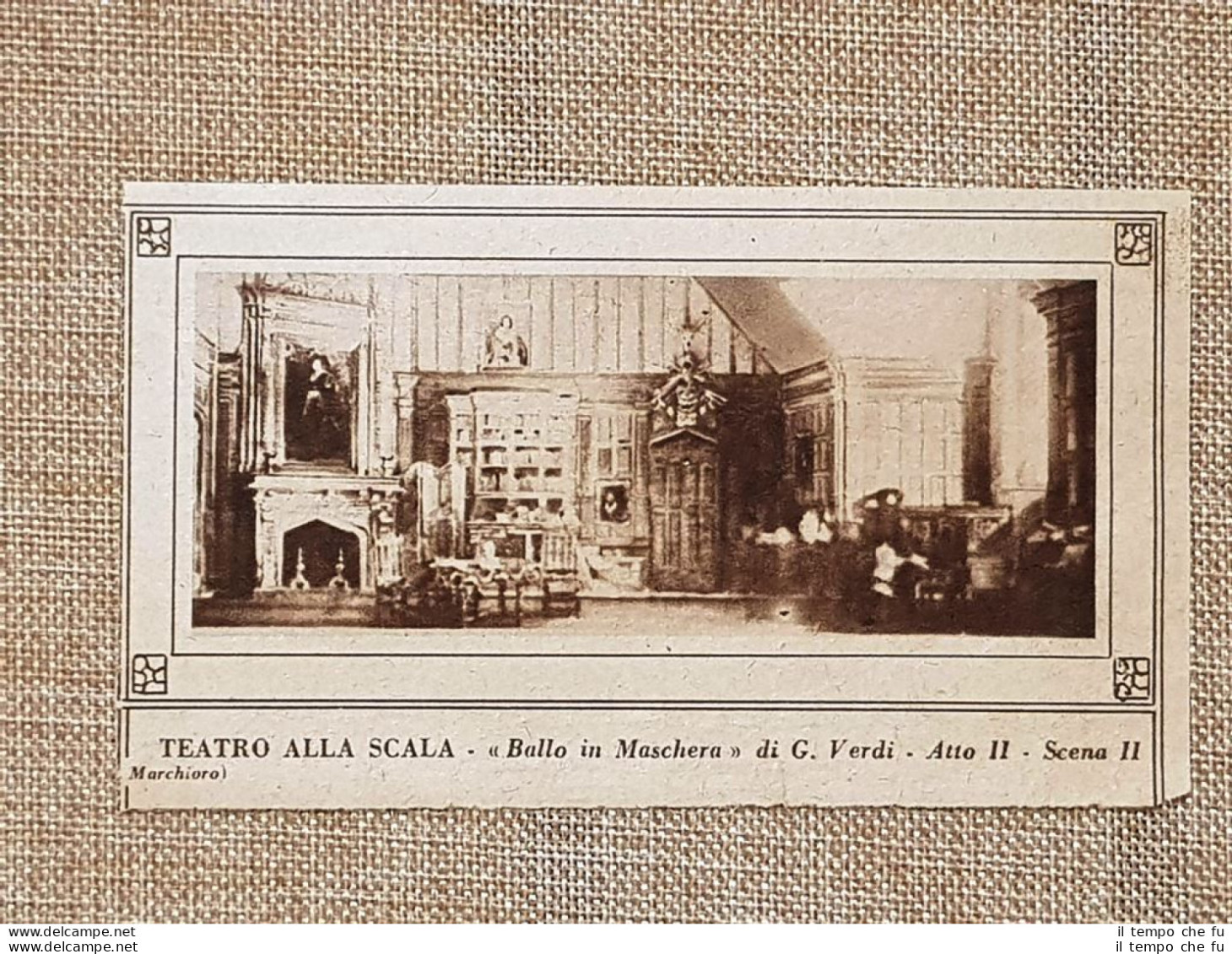 Milano Nel 1925 Teatro Alla Scala Ballo In Maschera Di G. Verdi Atto II Scena II - Autres & Non Classés