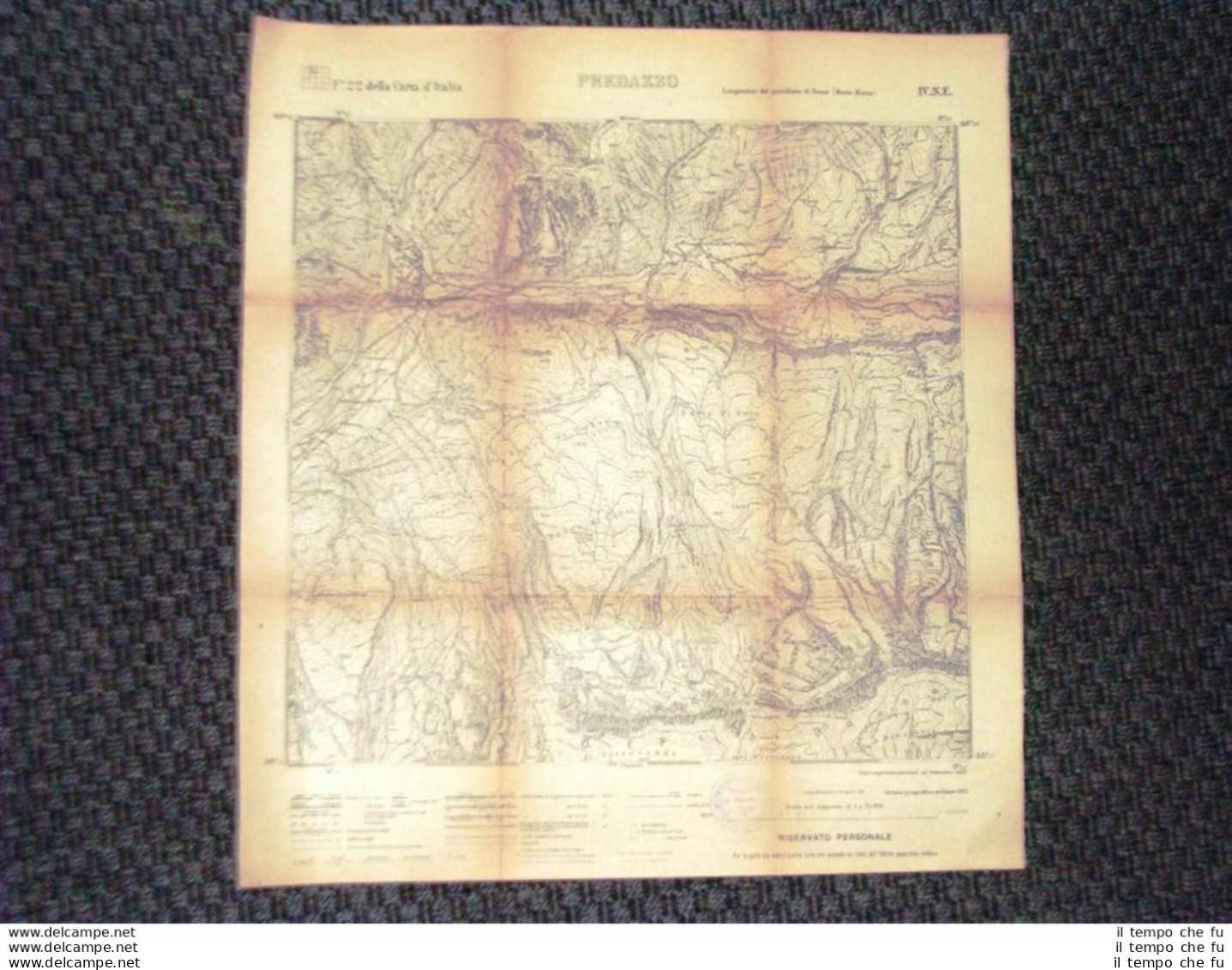 Grande Carta Topografica Predazzo O Pardatsch Trentino Dettagliatissima I.G.M. - Mapas Geográficas