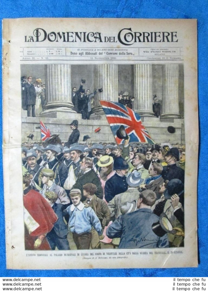 La Domenica Del Corriere 11 Novembre 1900 Transvaal - Serracapriola - Conegliano - Other & Unclassified