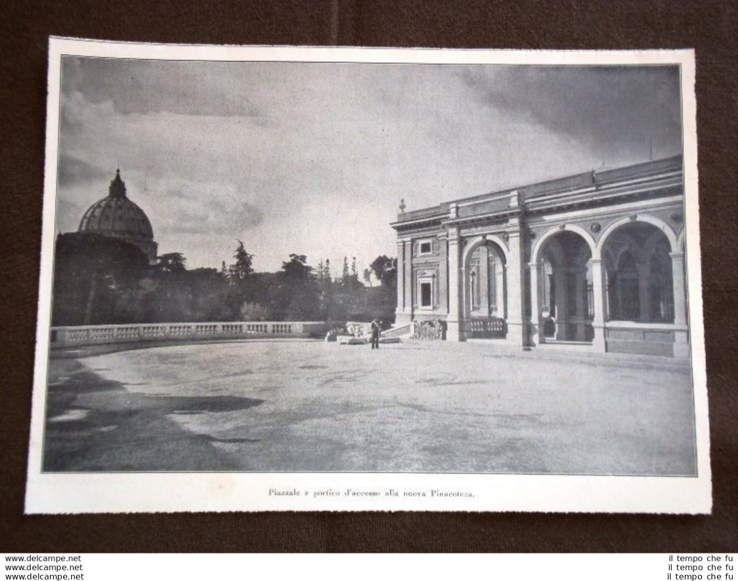 Città Del Vaticano Nel 1932 Piazzale E Portico D'accesso Alla Nuova Pinacoteca - Sonstige & Ohne Zuordnung