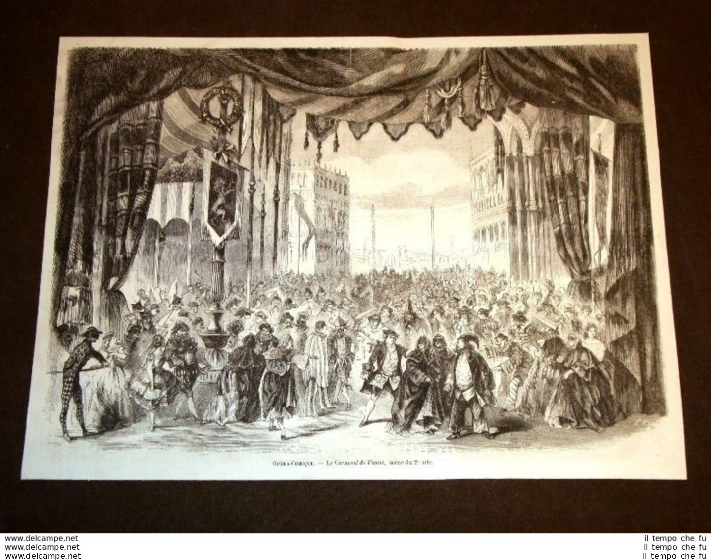 Teatro In Francia Nel 1857 Opera Comique Il Carnevale Di Venezia - Ante 1900