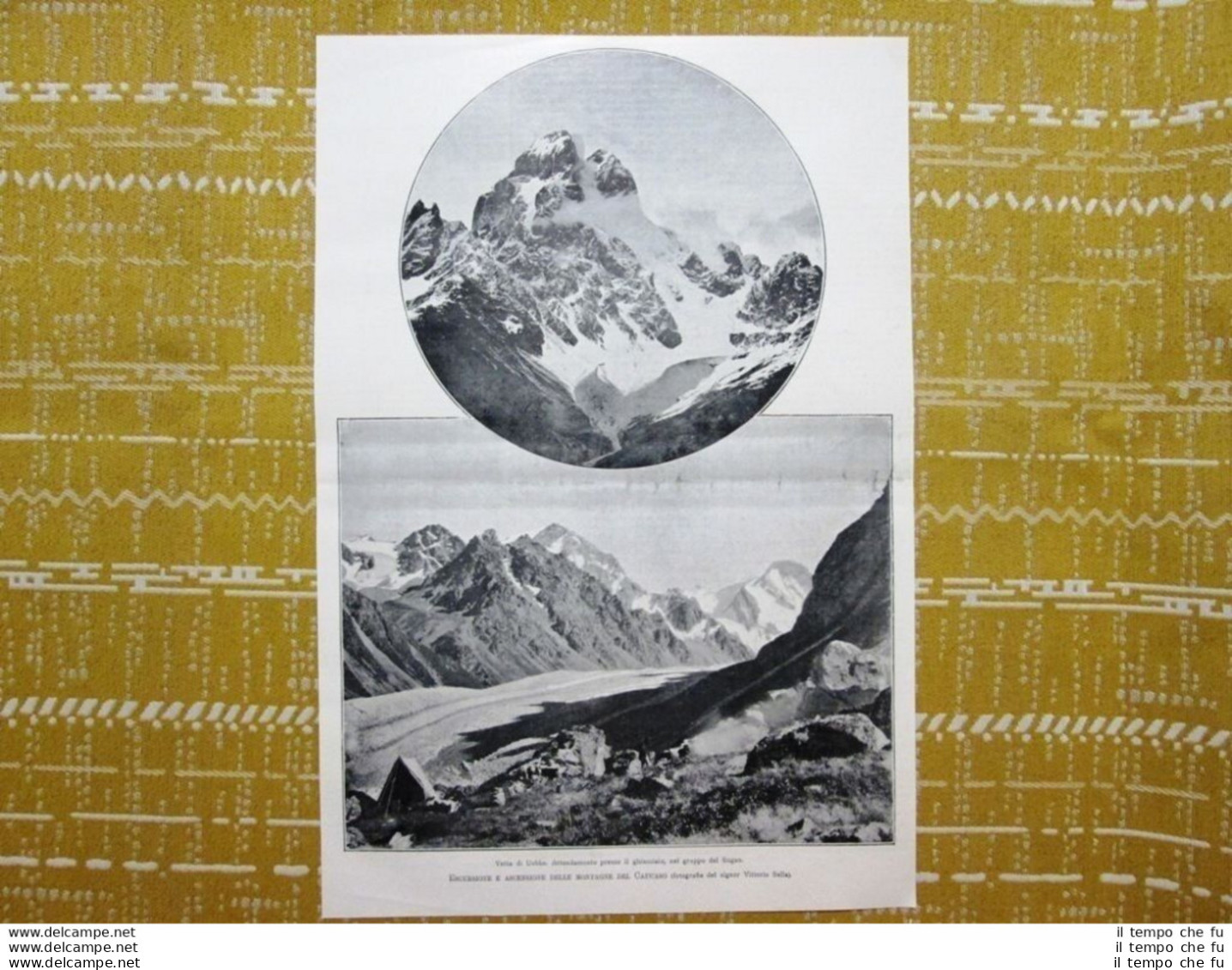 Escursione E Ascensione Delle Montagne Del Caucaso Nel 1897: Vetta Di Usbha - Ante 1900