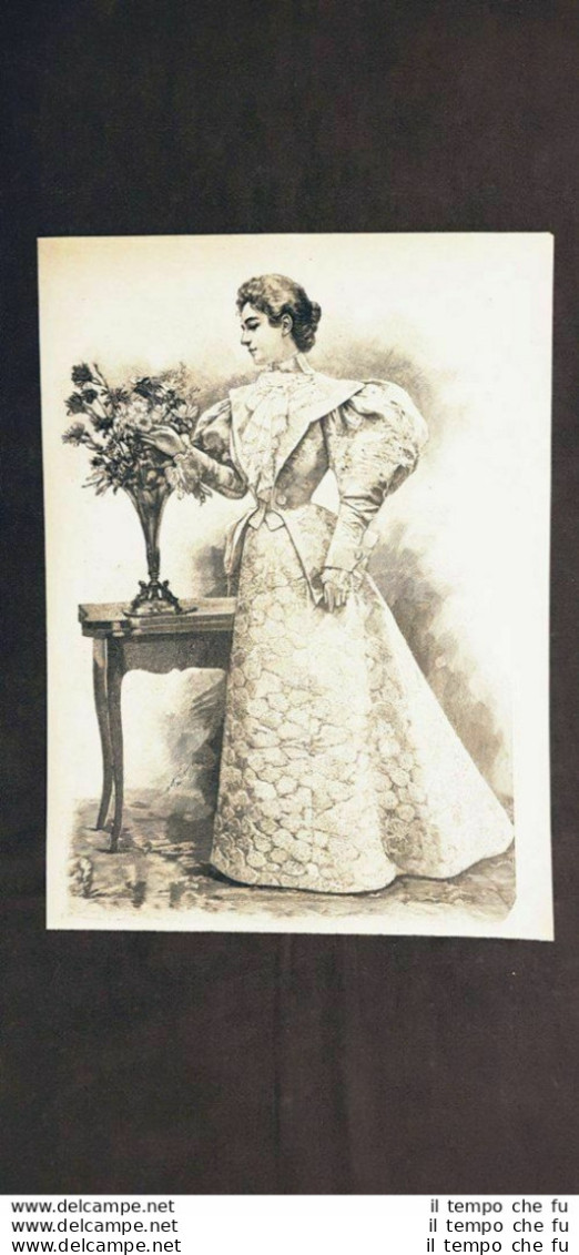 La Moda Ed Il Costume In Italia Nel 1895 Abito Per Donna (24) - Voor 1900