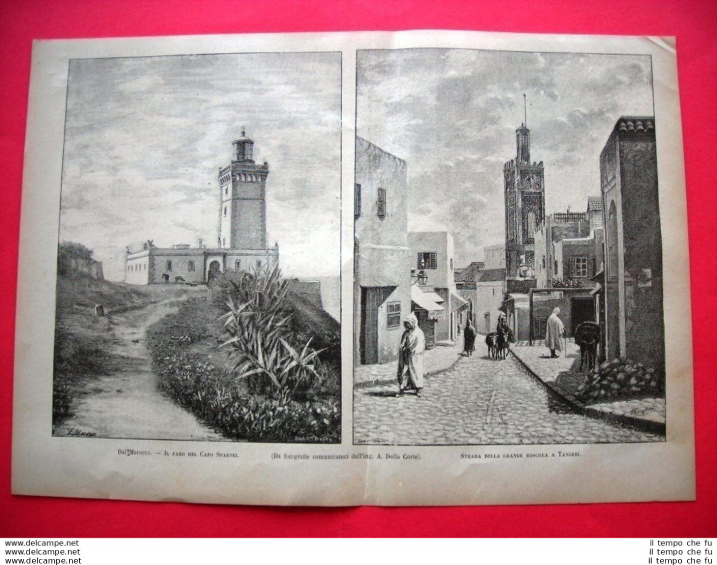 Nel 1885 Marocco - Il Faro Del Capo Spartel E Strada Della Grande Moschea - Voor 1900