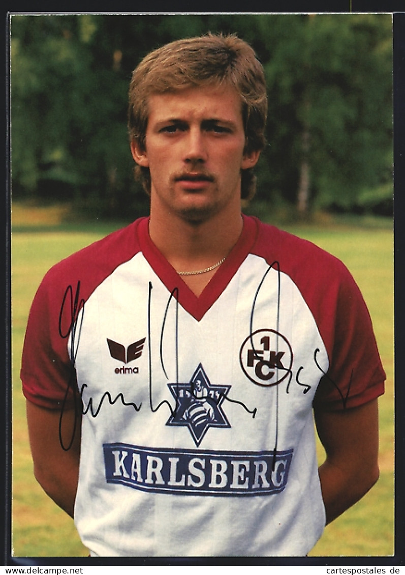 AK Fussballspieler Hans-Werner Moser, 1. FC Kaiserslautern, Reklame Karlsberg-Bier  - Fútbol