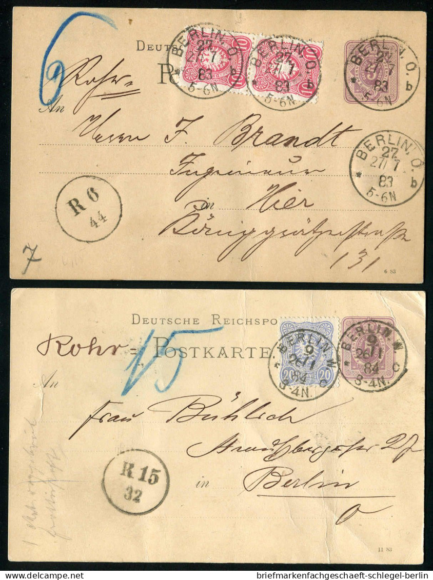 Berlin, 1883, P 12/02 + 41(2) / * 42, Brief - Sonstige & Ohne Zuordnung