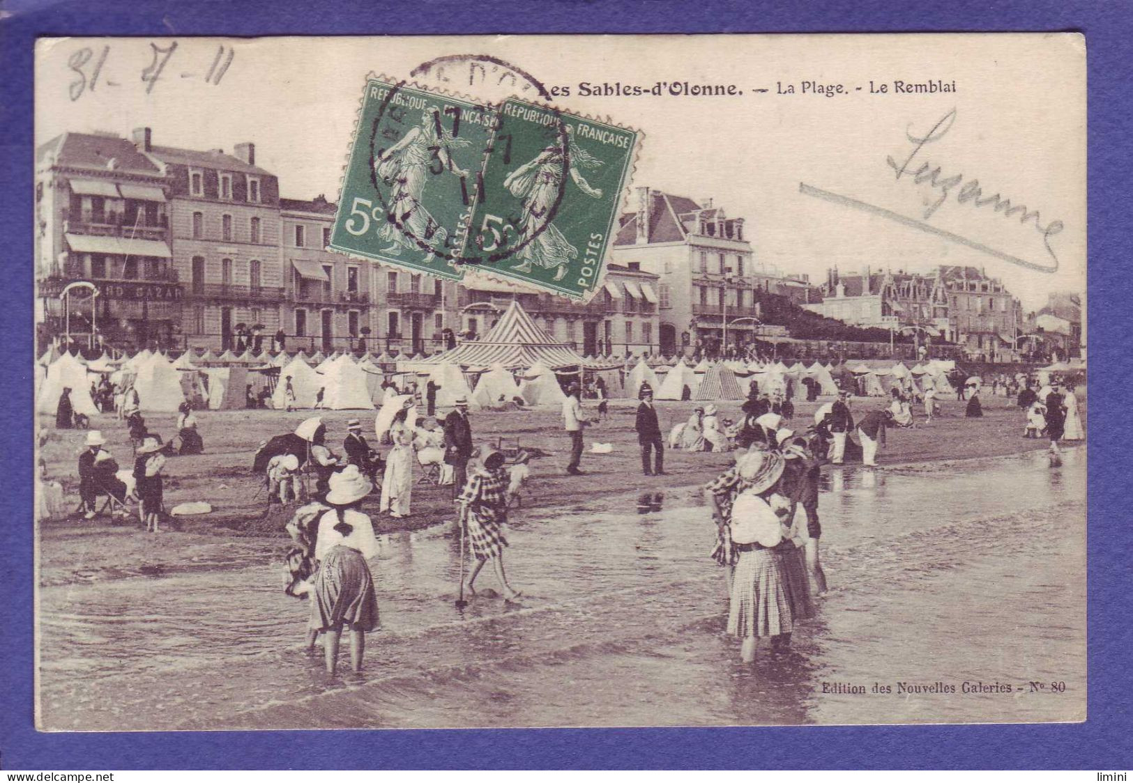 85 - SABLES D'OLONNES - PLAGE - LE REMBLAI - ANIMEE - - Sables D'Olonne