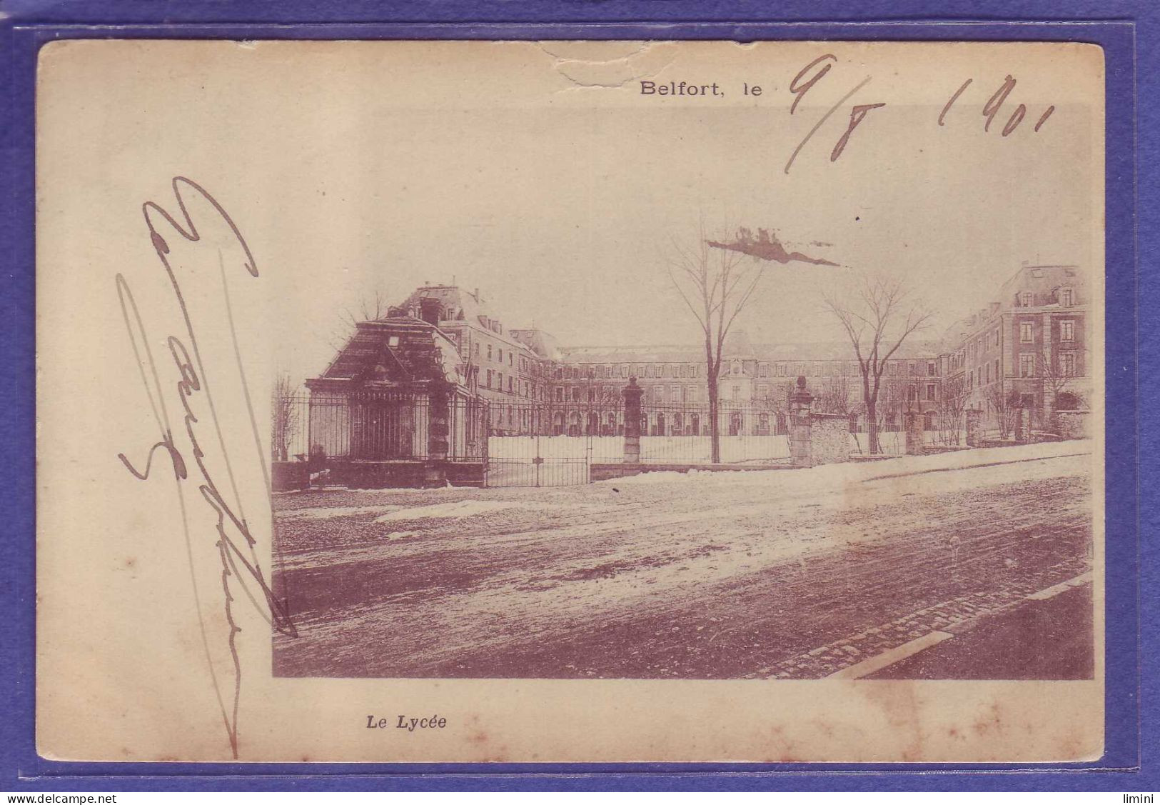 90 - BELFORT - LYCÉE - JOUR De NEIGE - - Belfort - Stadt