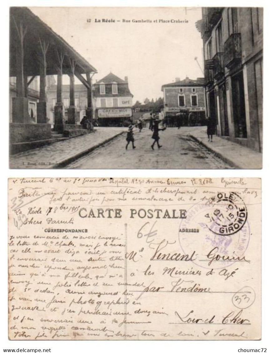 (33) 499, La Réole, Bosq 42, Rue Gambetta Et Place Craberie - La Réole