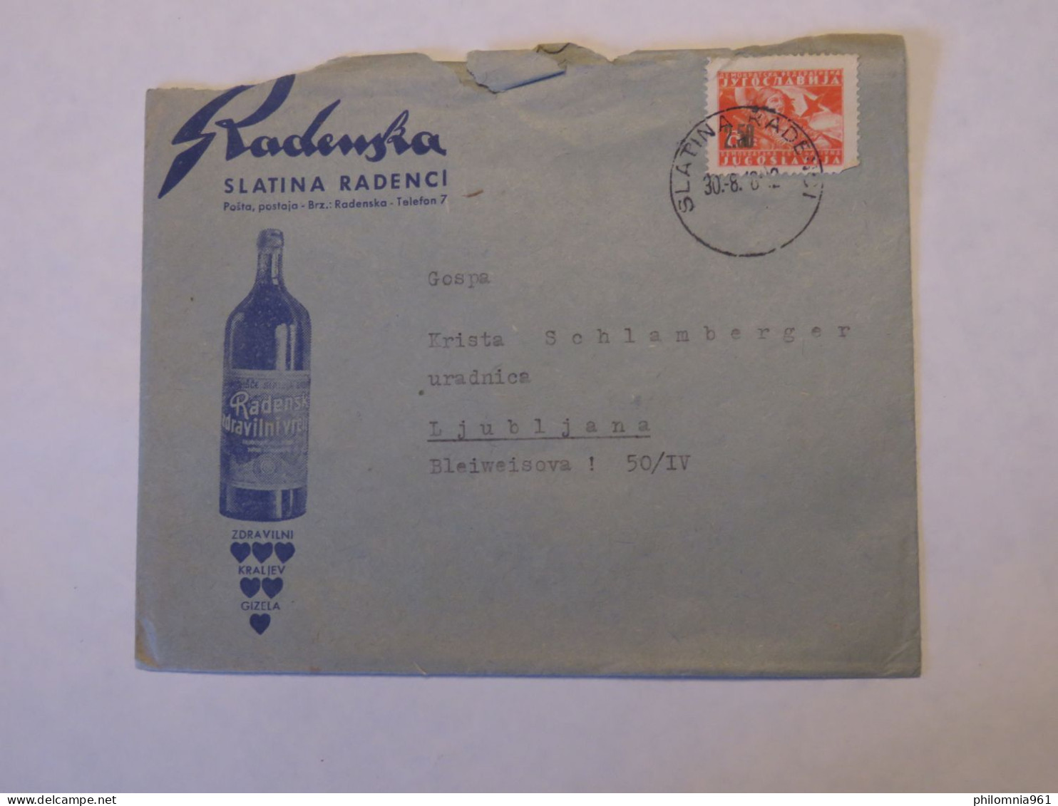 YUGOSLAVIA COVER TO SLOVENIA - Andere & Zonder Classificatie