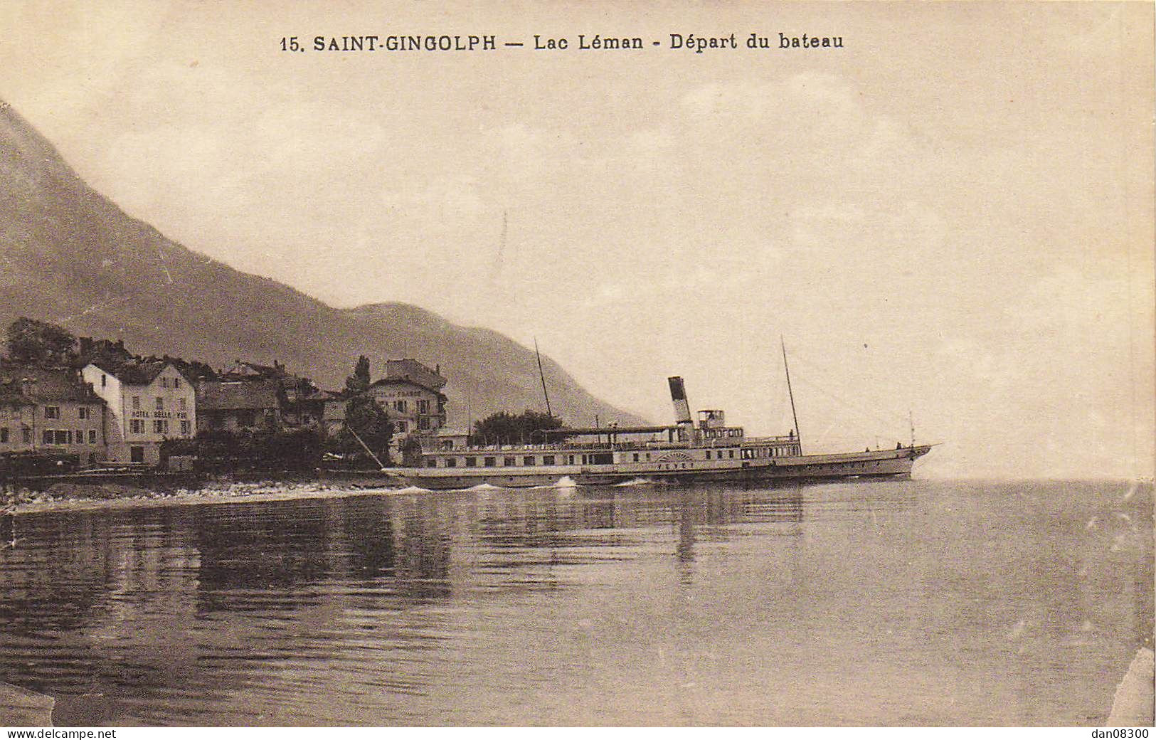 74 SAINT GINGOLPH LAC LEMAN DEPART DU BATEAU - Sonstige & Ohne Zuordnung