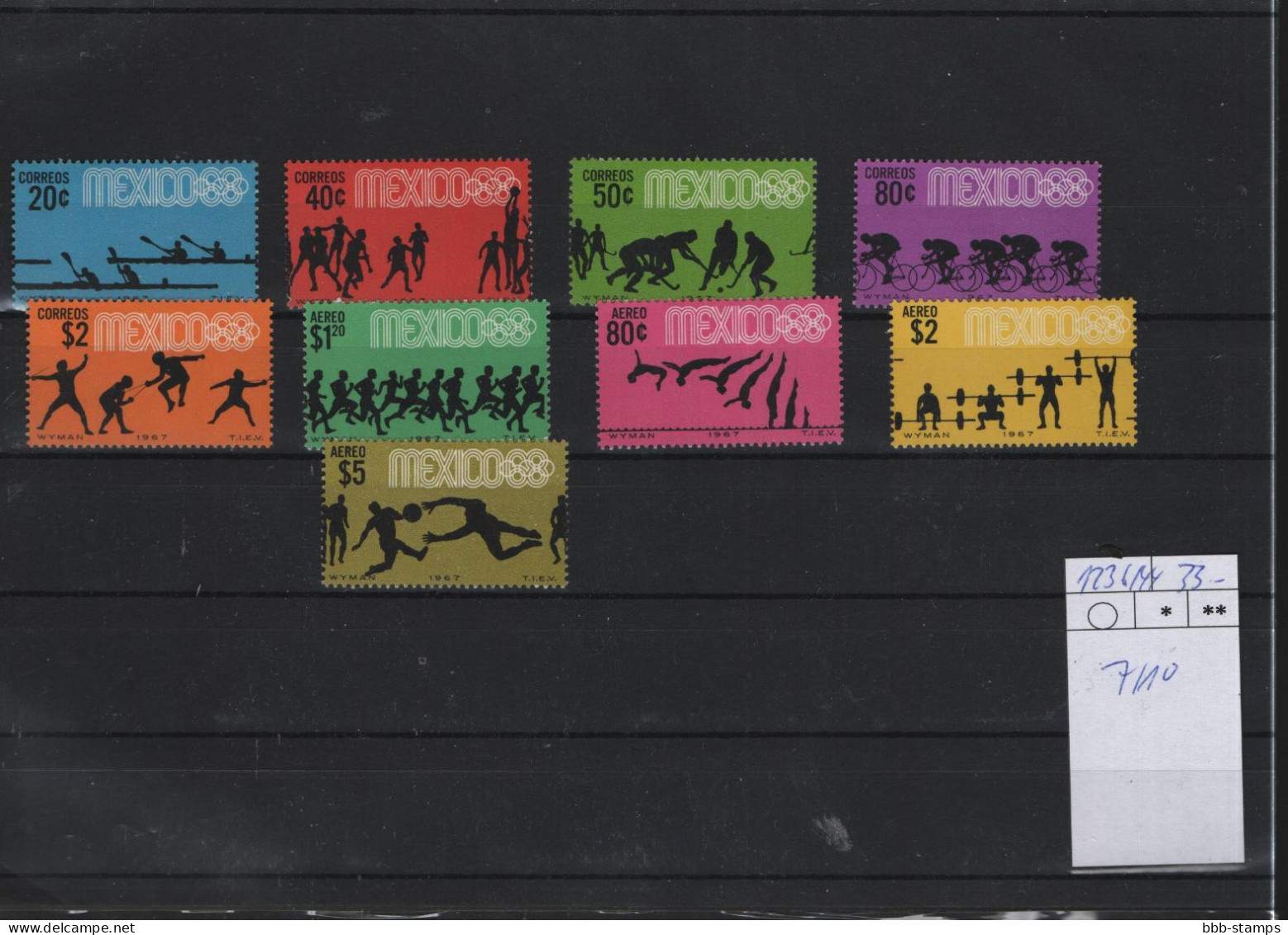 Mexico Michel Cat.No. Mnh/** 1236/1244 + Sheet 7/10 - Messico