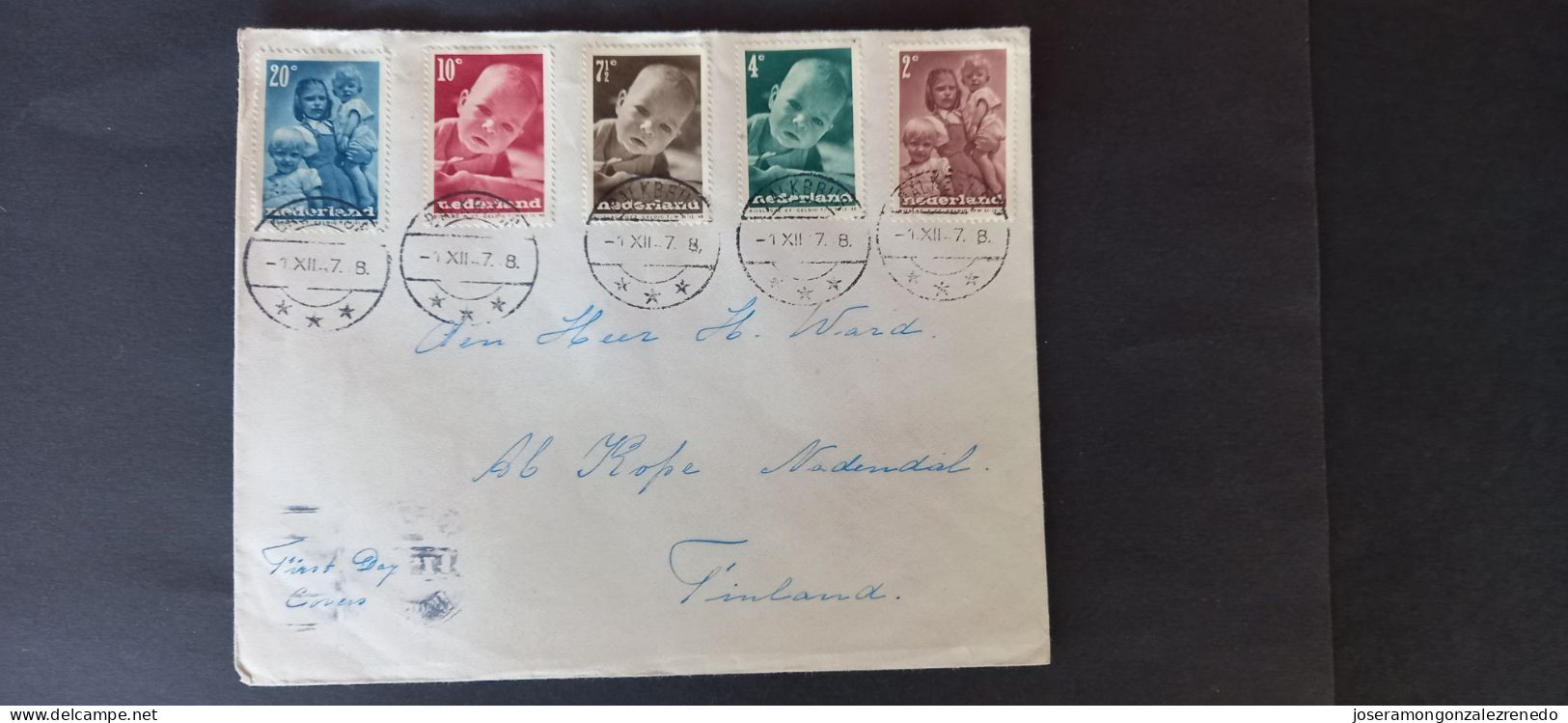 Cat.ivert.483/7..s/c.en Carta A Finlandia..fdc. - Lettres & Documents