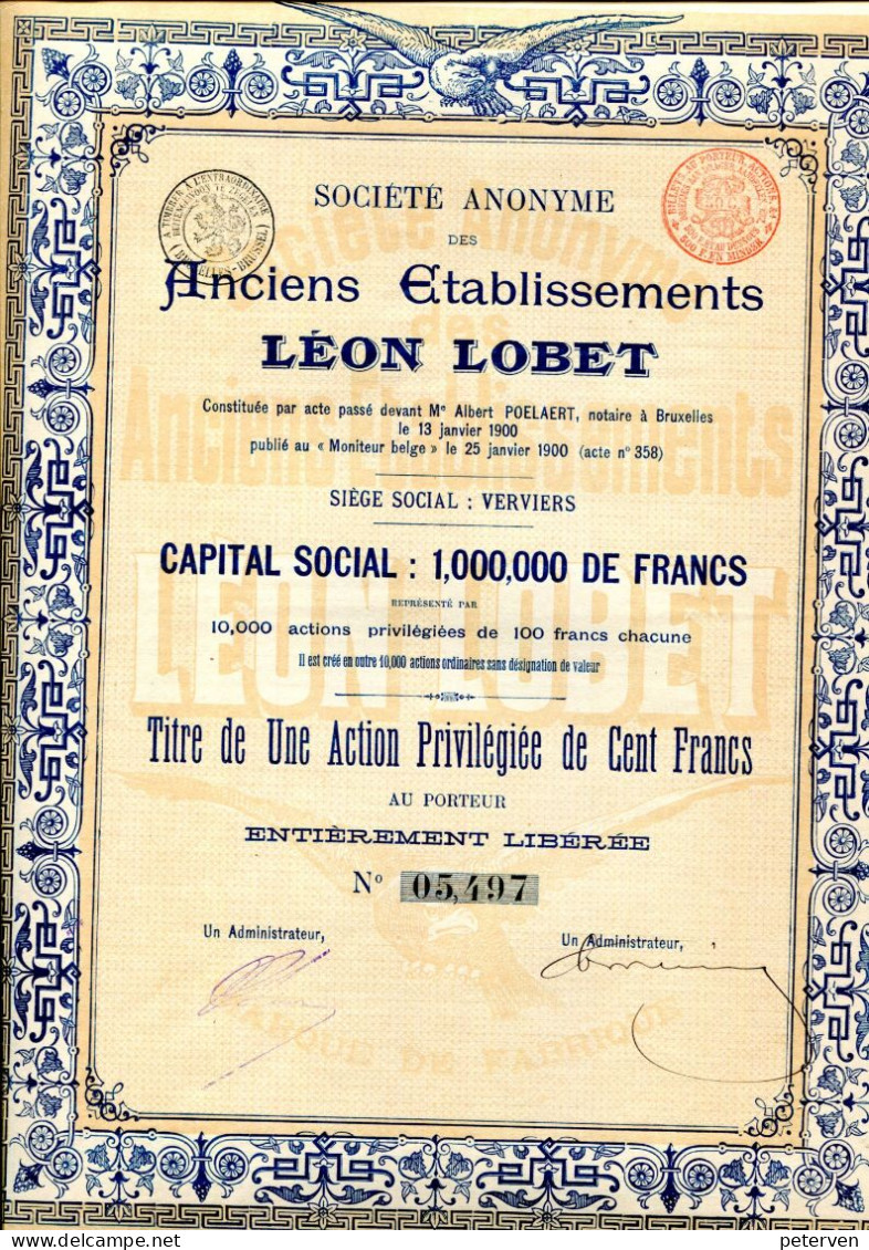 Anciens Établissements LÉON LOBET - Textil