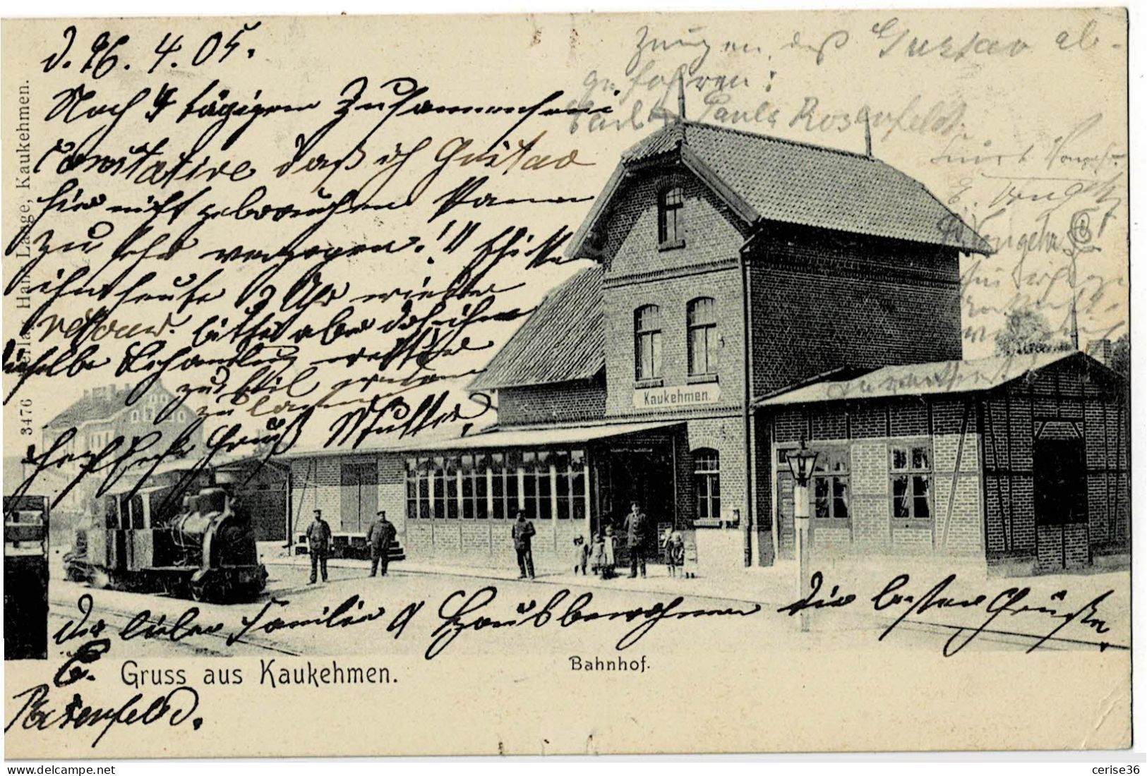 Gruss Aus Kaukehmen Bahnhof  Circulée En 1905 - Russia